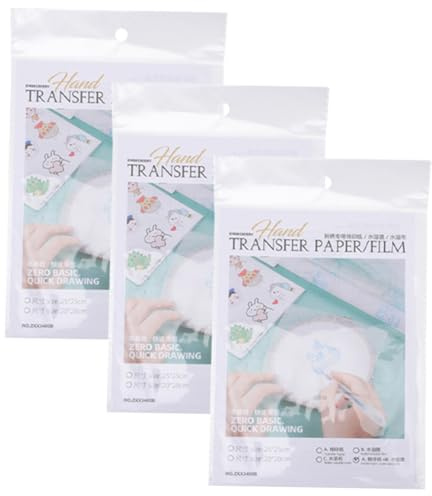 ARTSEWPLY Wasserlösliches Stickvlies Teilig Transferpapier Wasserlösliche Folie für DIY Stickprojekte Transparent für T Shirts Schuhe und Mehr