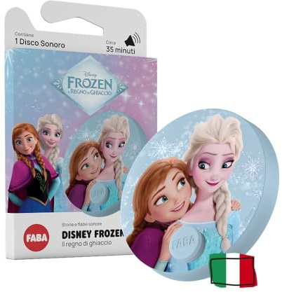 FABA Disco Sonoro Disney - Frozen Il regno di ghiaccio | Bambini 5-10 anni, Storie e fiabe sonore, Ascoltabile con FABA Raccontastorie e FABA+, gioco educativo, versione Italiana