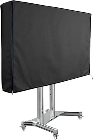 Screen Protection Cover - Durable Dust Guard, Black Oxford Cloth TV Stand Shield, Water-Resistant Fabric | Heavy-Duty Dust Guard for Mobile TV Units, Wear-Resistant Design, Ideal for Living Room