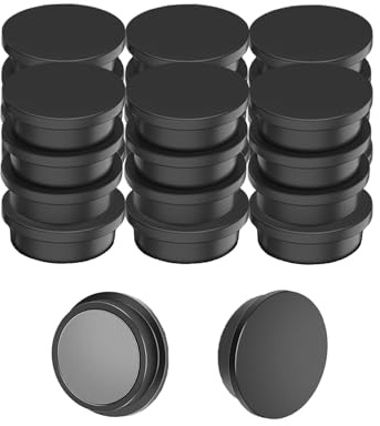 24 Stück Magnete, 30 x 8 mm Magnete Extra Stark für Magnettafel, Schwarze Kühlschrankmagnete mit hoher Haftkraft, Mini Rund Magnet für Whiteboard, Handwerk