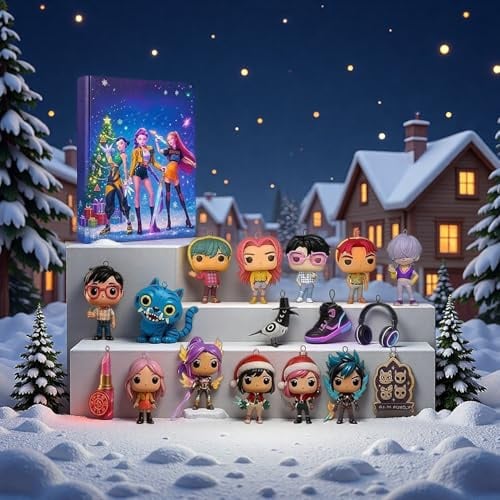 24-tägiger Anime Adventskalender, 24PCS Demon Figuren-Set, Hochwertiger K-Pop Hunter Adventskalender als Weihnachtsbaumschmuck oder Sammlerstück, Geschenk für Anime-Fans