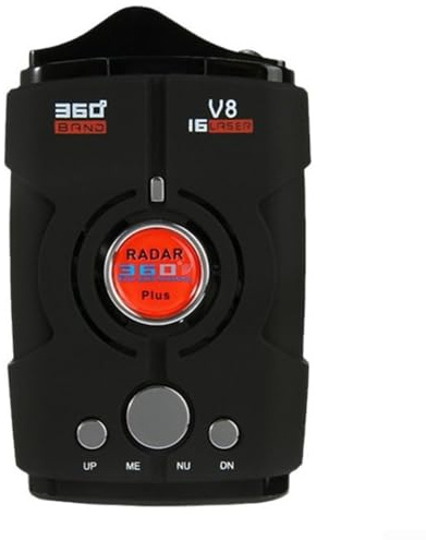 Radarwarngerät mit 360°-Erkennung und Sprachalarm für Geschwindigkeitskontrollen, schnelle Reaktion & Echtzeit-Geschwindigkeitsüberwachungssystem,kompakt, ABS-Material, für 12 V Fahrzeuge