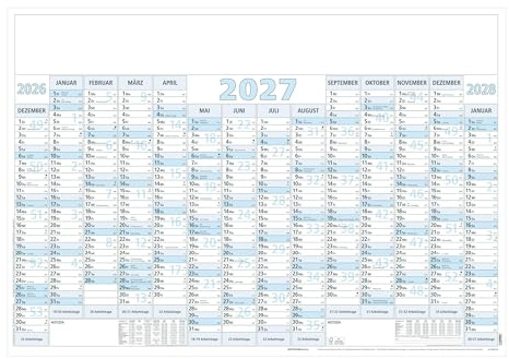 Plakatkalender 14 Monate 80 Stk. plano 2027: Wandkalender groß 100 x 70 cm, 14 Monate auf 1 Seite inkl. Dez. 2026 & Jan. 2028, Tages-, Wochen- & Arbeitstagezählung, Ferien, Mondphasen | Wandkalender groß 100 x 70 cm, 14 Monate auf 1 Seite inkl. Dez. 2026 & Jan. 2028, Tages- & Wochenzählung, Ferien, Mondphasen