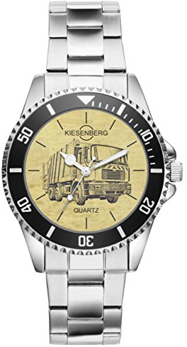 KIESENBERG Geschenk für LKW Entsorgungsfahrzeuge Fans Fahrer Uhr 6310