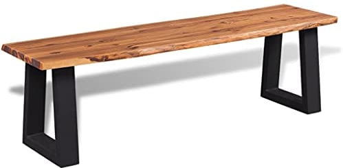vidaXL Akazienholz Massiv Sitzbank 160 cm Flurbank Holzbank Küchenbank Bank