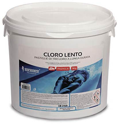 Cloro Lento tricloro da 200 gr fusto da 10 Kg per piscina