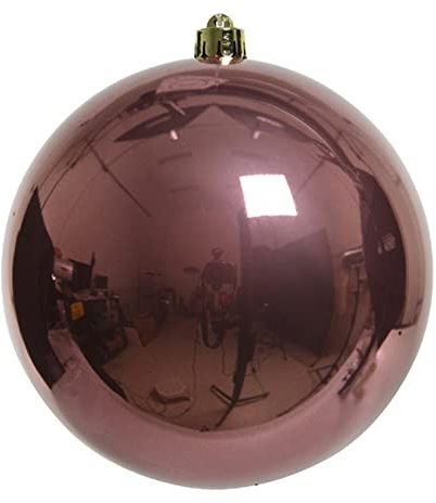 PERAGASHOP 1 Weihnachtskugel 20 cm Rosa Samt glänzend Dekoration Baum
