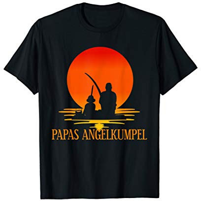 Papas Angelkumpel Vater Sohn Angeln Angler Hobby T-Shirt