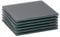 Harbour Housewares Glass Coasters - Square - 10cm - Grey - Pack of 6 - Tabletop Protection Mat Drink Coaster Decorative Dining Placemat for Cups, Mugs
