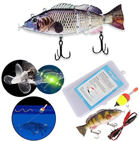Esca da Pesca elettrica, Esca Artificiale wobbler Ricarica USB Esca bionica 3D per la Maggior Parte dei Pesci Esca da Pesca elettrica