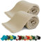 KiGATEX 2er Pack Polar Fleecedecke Uni - Tagesdeckenset - Sofaüberwurf - 130x160 cm - ca. 420g pflegeleicht – Oeko-Tex Zertifiziert -Sand