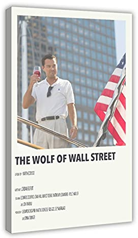 Love Movie The Wolf of Wall Street Leinwand Poster Schlafzimmer Dekor Sport Landschaft Büro Zimmer Dekor Geschenk 30 × 45 cm Rahmen style1