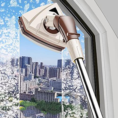 lxiluv Lave Vitre Magnetique, Lave Vitre Magnétique Double Vitrage Essuie-Glace à Double Usage, Les Coins Hauts Et Bas sont Disponibles, La Tête D'essuie-Glace Peut être Tournée à 360 °,5-35mm