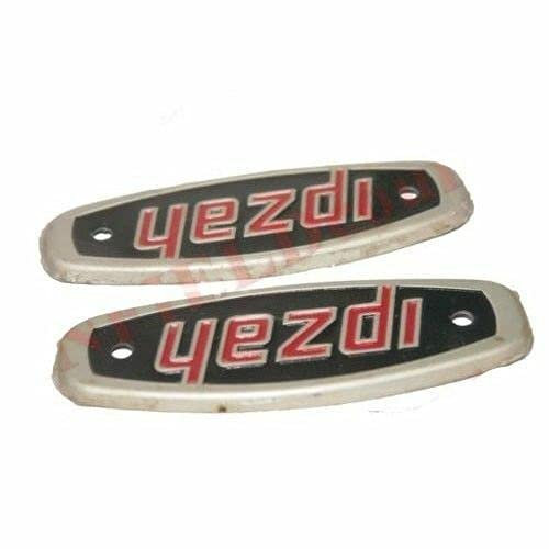 AEspares Motorrad-Panzer-Emblem, Monogramm, aus Aluminium, Jawa Yezdi