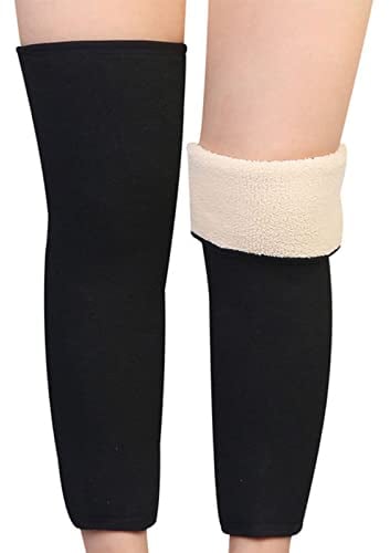 Invernale Calda Ginocchiera Inverno Termiche Ginocchiere Unisex Ginocchiere, Cashmere Caldo Ginocchiera, Ginocchiere Ispessite, Ginocchiere, Usato per Mantenere Il Ginocchio Caldo In Inverno(Nero)