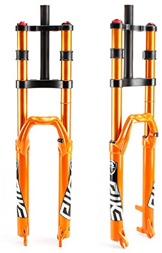 TOMYEUS MTB Downhill Air Fork 26/27.5/29 Inch, Mountain Bike Suspension Fork 1-1/8 Disc Brake 150mm Travel for DH/XC/BMX Suspension Forks (Color : Orange, Size : 29 inch)