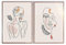 ZHJJD Single Line Face GemäLdedruck Woman Face One Line Drawing Poster Neutral Wall GemäLde Minimalist Canvas Painting Home Room Wall Deko 40x60cmx2 No Frame