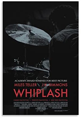 Whiplash Filmposter, Kunst-Poster, dekoratives Gemälde, Leinwand, Wandkunst, Wohnzimmer, Schlafzimmer, Gemälde, 40 x 60 cm