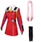 Millay Zero Two Cosplay Kostüm und Badeanzug Anime Darling in The FRANXX 02 Cosplay Frauen Uniform Outfit mit rosa Perücke