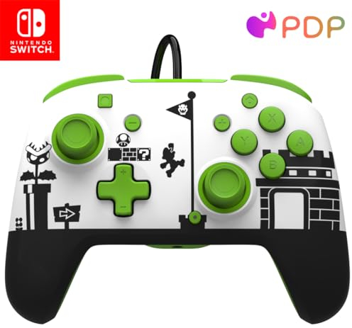 PDP Switch Rematch cablato controller SUPER MARIO licenza ufficiale by Nintendo - Customizable buttons, sticks, triggers, and paddles - Ergonomic Controllers
