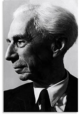 Shenywell Poster Kunstdrucke FSJD Britischer Nobelpreisträger Bertrand Russell Schwarze und weiße Promis 40x50cm Kein Rahmen