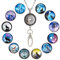 SUNNYCLUE 1 Boîte DIY 12 Styles Bouton Pression Lanière Collier Loup Porte-Clés Lanière Cool Lanières pour Badges D'Identification Bureau ID Porte-Badge en Acier Inoxydable Porte-Badge Lanière Collier