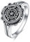 POPLYKE Anxiety Wheel of Hecate Ringe für Frauen Silber Heidnische Göttin Wicca Ringe 7, Stein:, Mondstein