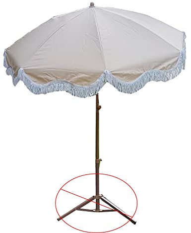 GQJNHUI 2m, Sombrilla De Playa Caqui, Sombrilla De Playa Hawaiana Vintage Con Borlas De Lujo, Inclinación Multiángulo, Sombrilla Redonda Grande Para Piscina, Jardín Y Terraza