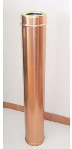Isoliertes Rohr L 25 cm Doppelwand außen Kupfer für Schornstein (Ø 150/200)