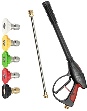Hochdruckreiniger Pistole mit Lanze und 5 Nozzle, M22 14mm Nozzle Hochdruckreiniger für Gartenschlauch Auto Hausgarten