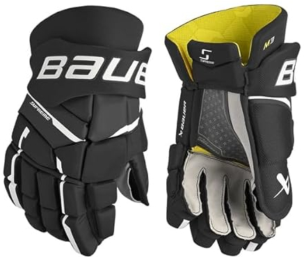 Bauer Supreme M3 Handschuhe Intermediate, Größe:12 Zoll, Farbe:schwarz/weiß