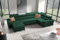 All4All Ecksofa mit Schlaffunktion Gonti IV Mini 337x201 cm - Schlafsofa mit Bettkasten - Sofa in U-Form - Wohnlandschaft XXL Sofa - Eckcouch Groß - Seite Links - Grün - Gewebe - Modern 26