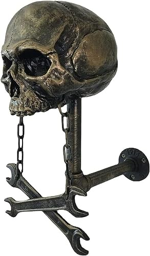 Motorrad Schädel Helmhalter, Wand Skull Kopfhörerhalter, Totenkopf Helm Halter Wandhalterung, Motorcycle Skull Helmet Holder, Motorrad Helm Halterung Geschenk (Color : C, Size : Small Skull)
