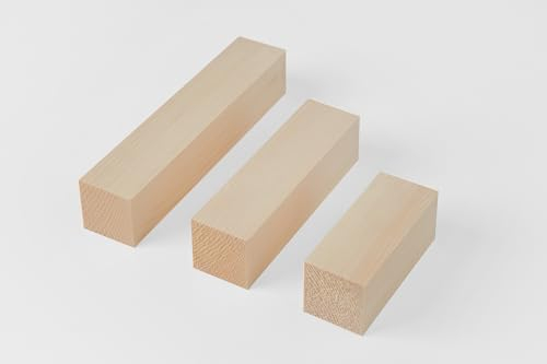 Schnitzholz aus Zirbenholz - Holzblock - weiches Zirbenholz zum Schnitzen, Basteln und Drechseln - Ideal für Anfänger und Profis (40 x 40 x 100mm)