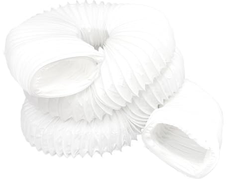 H&C VENT Tubo flexible PVC Aire Acondicionado Portatil 110 x 55 mm | Conducto de Aire Salida de Ventilación Ventana Secadora | Manguera, Tubería para Sistema de suministro de aire caliente y frio