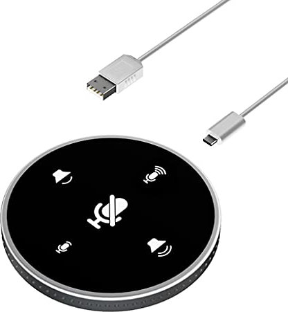 BONOOL Micrófono de Altavoz de Conferencia USB de Escritorio Altavoz Incorporado Micrófono de Condensador omnidireccional de computadora de PC de 360 ° para PC portátil (Color : D)