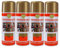 various-Pintura Spray Antioxidante Metalizada Oro 400 Ml para las Superficies de Metal, Hierro y Aluminio,Pack de 4 Unidad