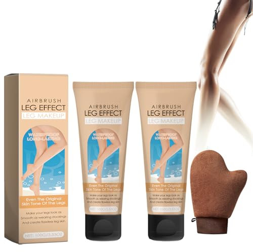 Self Tanner Self Tanning Lotion, Selbstbräuner 2 Stück Selbstbräunungscreme Selbstbräunungslotion Sonnenbräunungscreme mit einem Selbstbräunungshandschuh, für Gesicht Körper Beine Arme (Natural, 200g)