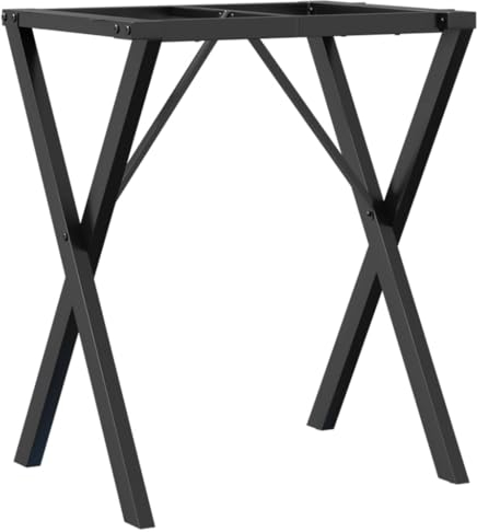 Gecheer X Form Tischbeine Metall Möbelfüße Tischgestell, Esstisch-Beine, Esstisch Gestell in X-Form, Tisch-Gestell Tisch-Untergestell Tischfüße, für Couchtisch Esstisch, 60x40x73 cm Gusseisen