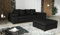 Fun Möbel Big Sofa Couchgarnitur Megasofa Riesensofa Arezzo inkl. Hocker div. Stoffe (Stoff: Now or Never, Schwarz)