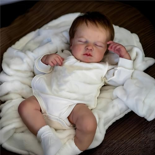 MAIHAO Reborn Babypuppen Junge 20 Zoll Handgemachte Realistische Neugeborene Babypuppen Reborn Babys Weicher Körper, Reborn Puppe Sieht aus wie EIN echtes Baby (Geschlossene Augen Junge)