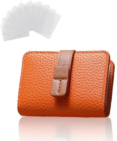 SULIUDAJI Porta Carte Di Credito Pelle Per Donna Uomo 22 Slot + porta tessere plastica trasparente 10 x,custodia porta carte, trasparente opaco, portatessere bancomat