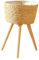 PHENOFICE Pot De Fleurs sur Pieds en Bois Tressé Support De Pot De Fleurs pour Intérieur