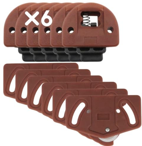 kit 6 ruedas puertas correderas y 6 guias puerta corredera de armario, mecanismo y sistema para armarios y muebles, Valido para 3 puertas.