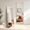 NIMURY Miroir sur Pied 161 x 52 cm, Grand Miroir Mural en Pleine Longueur avec Cadre en Aluminium Doré, Miroir Rectangulaire pour Salle de Bain, Chambre, Entrée et Couloir