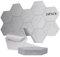 Sonuvia Lot de 18 panneaux acoustiques hexagonaux autocollants I Isolation phonique efficace haute densité (230kg/m³) NRC 0.95 – Parfaits pour murs et portes, salle de jeux, Gris argenté