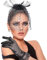 InnoHHustle Fascinator Hut Damen, Vintage Schwarz Fascinator Hut mit Schleier Federn Mesh Stirnband Clip Schwarzer Spitzenhandschuhe Hochzeit Braut Kopfschmuck Teeparty Kirche Haarschmuck