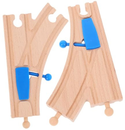 ibasenice 2 Uds Vía De Tren Patio Puente De Madera Vías De Tren De Madera Túnel De Tren De Madera Conector De Pista De Perro De Madera Árbol De Navidad Montaje En Vía De Tren Vías De Tren