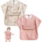SUNOYA 2er Set Lätzchen Baby, Entwöhnungs-Baby Lätzchen mit Kurzen Ärmeln, Wasserdichte & Hautfreundliche Fütterungs-Lätzchen, Maschinenwaschbar, Ideal für BLW & Entwöhnung