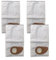 WIIYENA Lot de 4 sacs à poussière de rechange pour aspirateur Nilfisk Buddy II 81943048